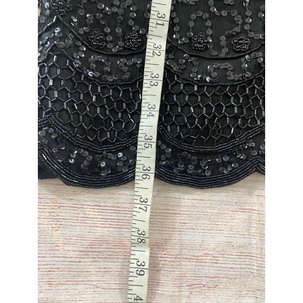 Vintage Brilliante By J.A Women's Black Beaded 100% Silk Dress - Medium - Picture 3 of 12